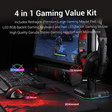 Load image into Gallery viewer, Redragon S101 Wired RGB Backlit Gaming Keyboard and Mouse, Gaming Mouse Pad, Gaming Headset Combo All in 1 PC Gamer Bundle for Windows PC û (Black)