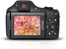 Load image into Gallery viewer, Minolta Pro Shot 20 Mega Pixel HD Digital Camera with 67X Optical Zoom, Full 1080P HD Video & 16GB SD Card, Black