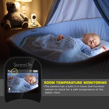 Load image into Gallery viewer, SereneLife USA Video Baby Monitor - Upgraded 850’ Wireless Long Range Camera, Night Vision, Temperature Monitoring and Portable 2” Color Screen with Clip - SLBCAM10.5, Green