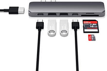Load image into Gallery viewer, Satechi Aluminum Type-C Pro Hub Adapter with USB-C PD (40 Gbps), 4K HDMI, USB-C Data, SD/Micro Card Reader, USB 3.0 - Compatible with 2020/2018 MacBook Air, 2020/2019 MacBook Pro (Space Gray)