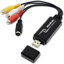 Load image into Gallery viewer, AVerMedia EZMaker 7, USB Video Capture Card , Analog to Digital Recorder, RCA Composite, VHS to DVD, S-Video, Cyberlink Media Suite software, Support Windows 10, not Mac OS 10.13 (C039), Black