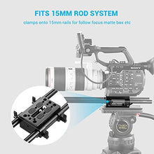 Load image into Gallery viewer, SmallRig Camera Tripod Mounting Baseplate w/15mm Rod Clamp Rail Block for Tripod/Shoulder Support System - 1798