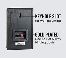 Load image into Gallery viewer, Polk Audio T15 100 Watt Home Theater Bookshelf Speakers – Hi-Res Audio with Deep Bass Response | Dolby and DTS Surround | Wall-Mountable| Pair, Black