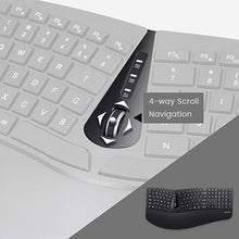 Load image into Gallery viewer, Perixx Periduo-605, Wireless Ergonomic Split Keyboard and Vertical Mouse Combo, Adjustable Palm Rest and Membrane Low Profile Keys, Black, US English Layout (11633)