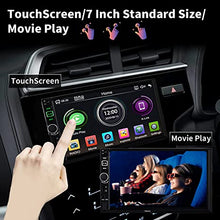 Load image into Gallery viewer, Double Din Car Stereo Audio Receiver Compatible with Carplay and Android Auto, 7-Inch HD Touchscreen with Voice Control, Mirror Link, Backup Camera, Steering Wheel, Bluetooth, AM/FM, USB/TF/AUX Port