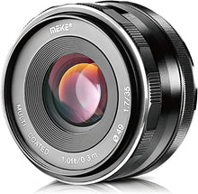 Load image into Gallery viewer, Meike 35mm F1.7 Manual Focus Prime Lens for Micro 4/3 MFT M4/3 Olympus and Panasonic Digital Mirrorless Cameras à