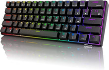 Load image into Gallery viewer, RK ROYAL KLUDGE RK61 2.4Ghz Wireless/Bluetooth/Wired 60% Mechanical Keyboard, 61 Keys RGB Hot Swappable Red Switch Gaming Keyboard with Software for Win/Mac
