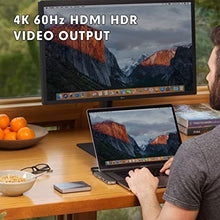 Load image into Gallery viewer, HyperDrive USB C Hub, Sanho Duo 7-in-2 USB-C Adapter for MacBook Pro Air with Magnetic Grip Thunderbolt 3 USB-C 40Gbps 100W PD USB-A 3.1 4K60Hz HDMI SD MicroSD, Space Gray
