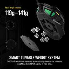 Load image into Gallery viewer, Corsair Nightsword RGB - Comfort Performance Tunable FPS/MOBA Optical Ergonomic Gaming Mouse with Backlit RGB LED, 18000 DPI, Black