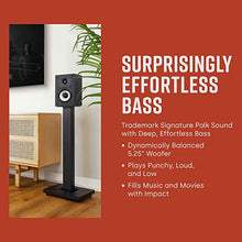 Load image into Gallery viewer, Polk Monitor XT15 Pair of Bookshelf or Surround Speakers - Hi-Res Audio Certified, Dolby Atmos & DTS:X Compatible, 1" Terylene Tweeter & 5.25" Dynamically Balanced Woofer, Midnight Black