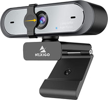 Load image into Gallery viewer, NexiGo N660P 1080P 60FPS Webcam with Software Control, Dual Microphone & Cover, Autofocus, HD USB Computer Web Camera, for OBS/Gaming/Zoom/Skype/FaceTime/Teams/Twitch