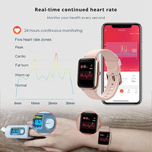 Load image into Gallery viewer, Fitpolo Smart Watch for Android Phones Compatible with iPhone IP68 Swimming Waterproof Smartwatch Fitness Tracker Fitness Watch Heart Rate Monitor Smart Watches for Women (Pink)
