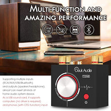 Load image into Gallery viewer, Bluetooth 5.0 Power Amplifier 2 Channel Stereo Mini Hi-Fi Integrated Amp 2.0 Wireless Audio Receiver for Home Speakers Headphone 50W x 2 with USB (Douk Audio Tone, Black)