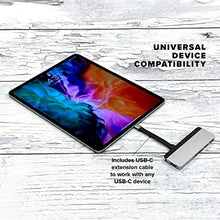 Load image into Gallery viewer, HyperDrive USB C Hub, Sanho Duo 7-in-2 USB-C Adapter for MacBook Pro Air with Magnetic Grip Thunderbolt 3 USB-C 40Gbps 100W PD USB-A 3.1 4K60Hz HDMI SD MicroSD, Silver
