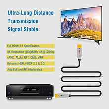 Load image into Gallery viewer, FeizLink 8K HDMI 2.1 Fiber Cable 15ft 4K 120Hz 8K 60Hz 48Gbps Dynamic HDR10 / eARC/HDCP 2.3 Compatible with RTX 3080 3090 Xbox Series X PS5 LG C9 Samsung Q90T TCL Sony