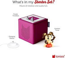 Load image into Gallery viewer, Toniebox Audio Player Starter Set with Playtime Puppy - Imagination Building, Screen-Free Digital Listening Experience for Stories, Music, and More - Purple
