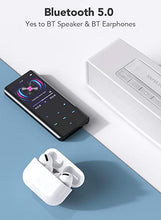 Load image into Gallery viewer, 32GB MP3 Player with Bluetooth 5.0, AGPTEK 2.4" Curved Screen Portable Music Player with Speaker Lossless Sound with FM Radio, Voice Recorder, Supports up to 128GB, Black