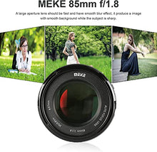 Load image into Gallery viewer, Meike 85mm F1.8 Full Frame Auto Focus Lens Compatible with EOS EF Mount Digital SLR Cameras