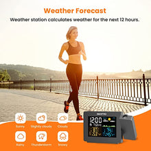 Load image into Gallery viewer, SMARTRO SC91 Projection Alarm Clock for Bedrooms with Weather Station, Wireless Indoor Outdoor Thermometer, Temperature Humidity Monitor Gauge Hygrometer