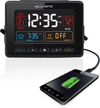 Load image into Gallery viewer, AcuRite 13024 Atomic Dual Alarm Clock with USB Charging