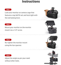 Load image into Gallery viewer, SMALLRIG Field Monitor Mount Monitor Holder Swivel and Tilt Adjustable with NATO Clamp Mount for 5" and 7" Monitor - 2906