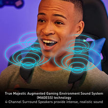 Load image into Gallery viewer, Panasonic SoundSlayer Wearable Gaming Speaker Developed with Final Fantasy XIV Online, Lightweight Wired Neck Speaker with Built-in Microphone and Dimensional Sound - SC-GN01 (Black)