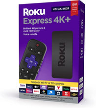Load image into Gallery viewer, Roku Express 4K+ 2021 | Streaming Media Player HD/4K/HDR with Smooth Wireless Streaming and Roku Voice Remote with TV Controls, Includes Premium HDMI® Cable