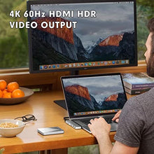 Load image into Gallery viewer, HyperDrive USB C Hub, Sanho Duo 7-in-2 USB-C Adapter for MacBook Pro Air with Magnetic Grip Thunderbolt 3 USB-C 40Gbps 100W PD USB-A 3.1 4K60Hz HDMI SD MicroSD, Silver