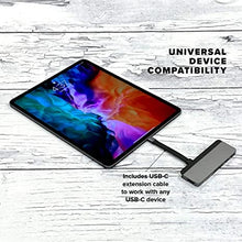 Load image into Gallery viewer, HyperDrive USB C Hub, Sanho Duo 7-in-2 USB-C Adapter for MacBook Pro Air with Magnetic Grip Thunderbolt 3 USB-C 40Gbps 100W PD USB-A 3.1 4K60Hz HDMI SD MicroSD, Space Gray