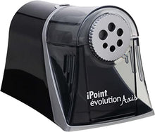 Load image into Gallery viewer, Westcott Electric iPoint Evolution Axis Heavy Duty Pencil Sharpener, Black and Silver