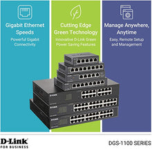 Load image into Gallery viewer, D-Link Ethernet Switch, 8 Port Smart Managed Gigabit Desktop EEE Network Internet (DGS-1100-08V2)