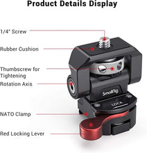 Load image into Gallery viewer, SMALLRIG Field Monitor Mount Monitor Holder Swivel and Tilt Adjustable with NATO Clamp Mount for 5" and 7" Monitor - 2906