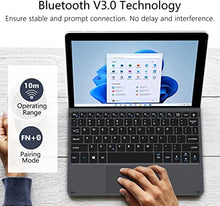 Load image into Gallery viewer, MoKo Type Cover Fit Microsoft Surface Go 3 (2021)/ Surface Go 2 2020 / Surface Go 2018, Ultra-Slim Wireless Bluetooth Keyboard with Micro-USB Charging Cable and Built-in Rechargeable Battery, Black