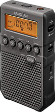 Load image into Gallery viewer, Sangean DT-800BK AM / FM / NOAA Weather Alert Rechargeable Pocket Radio (Black/Gray)