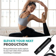 Load image into Gallery viewer, Movo LV4-O2 XLR Phantom Power Omnidirectional Lavalier Microphone Set, with Lapel Mic Clips and Windscreens - Perfect Lapel Microphone for Video Recording, Podcast, Interview, YouTube Production