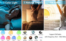 Load image into Gallery viewer, Wake Up Light Sunrise Alarm Clock for Kids, Heavy Sleepers, Bedroom, with Sunrise Simulation, Sleep Aid, Dual Alarms, FM Radio, Snooze, Nightlight, Daylight, 7 Colors, 7 Natural Sounds, Ideal for Gift