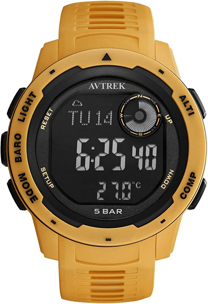 Barometer Altimeter Compass LCD Digital Thermometer Watches