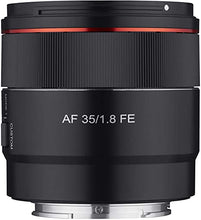 Load image into Gallery viewer, Samyang 35mm F1.8 Auto Focus Compact Full Frame Wide Angle Lens for Sony E Mount, Black (SYIO3518-E)