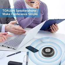 Load image into Gallery viewer, TOALLIN Bluetooth Conference Speaker with 4 Microphones Array, 360° Voice Pickup, USB Portable Conference Microphone Speakerphone for Smartphones, Laptops and Desktops