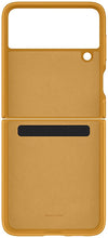 Load image into Gallery viewer, Samsung Electronics Galaxy Z Flip 3 Phone Case, Leather Protective Cover, Heavy Duty, Shockproof Smartphone Protector, US Version, Mustard (EF-VF711LYEGUS)