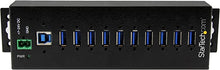 Load image into Gallery viewer, StarTech.com 10 Port USB Hub with Power Adapter - Surge Protection - Metal Industrial USB 3.0 Data Transfer Hub - Din Rail, Wall or Desk Mountable - High Speed USB 3.1 Gen 1 5Gbps Hub (HB30A10AME)
