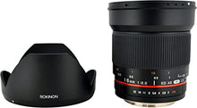 Load image into Gallery viewer, Rokinon 16M-M43 16mm f/2.0 Aspherical Wide Angle Lens for Olympus/Panasonic Micro 4/3 Cameras