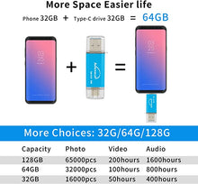 Load image into Gallery viewer, Avomoco USB 3.0/3.1 512GB Type C Dual High Speed Flash Drive for USB C Phones,Tablets,Photo Stick for Samsung Galaxy S8/S8+/S9/S9+,Note7/8/9,A6S/A9S,Google Pixel,LG,Hua Wei.