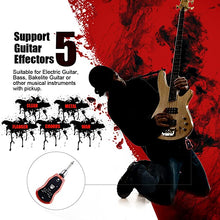 Load image into Gallery viewer, KITHOUSE B6 Guitar Headphone Amp Mini Plug Guitar Amplifier Bluetooth Receiver Rechargeable for Electric Travel Pocket Guitar With CLEAN/CHORUS/FLANGER/METAL/WAH 5 Effects(Mahogany Color)