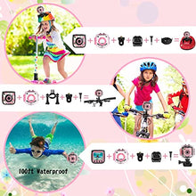 Load image into Gallery viewer, PROGRACE Children Kids Camera Waterproof Digital Video Camera HD Underwater Camera for Kids 1080P Camcorder DV Toddler Camera for Girls Birthday Learn Camera Toy 1.77'' LCD Screen (Pink)