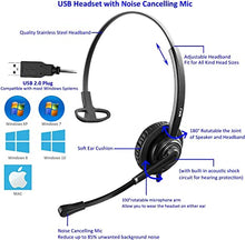 Load image into Gallery viewer, MKJ USB Headset with Microphone for PC Computer Headphones Noise Cancelling for Zoom Meetings Skype Headset for Laptops UC Headphones with Dictation Mic for Microsoft Teams Softphones Rosetta Stone