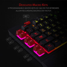 Load image into Gallery viewer, Redragon K512 Shiva RGB Backlit Membrane Gaming Keyboard with Multimedia Keys, Linear Mechanical-Feel Switch, 6 Extra On-Board Macro Keys, Dedicated Media Control, Detachable Wrist Rest