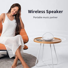 Load image into Gallery viewer, LED Night Light, EZVALO Music Bedside Lamp with Wireless Charger, 4 in 1 Touch Lamp, Portable Bluetooth Speaker, Phone Holder Dimmable Wireless Charging Nightstand Lamps for Bedroom Gifts for Women