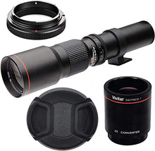 Load image into Gallery viewer, High-Power 500mm/1000mm f/8 Manual Telephoto Lens for Nikon D7500, D500, D600, D610, D700, D750, D800, D810, D850, D3100, D3200, D3300, D3400, D5100, D5200, D5300, D5500, D5600, D7000, D7100, D7200
