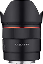 Load image into Gallery viewer, Samyang 35mm F1.8 Auto Focus Compact Full Frame Wide Angle Lens for Sony E Mount, Black (SYIO3518-E)